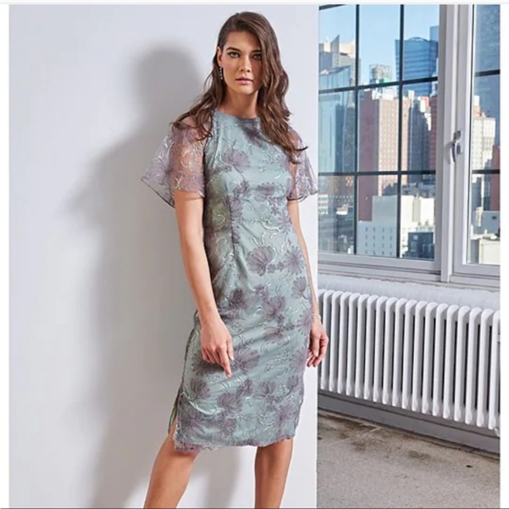 Js Collections Remy Flutter Sleeve Cocktail Dress… - image 1